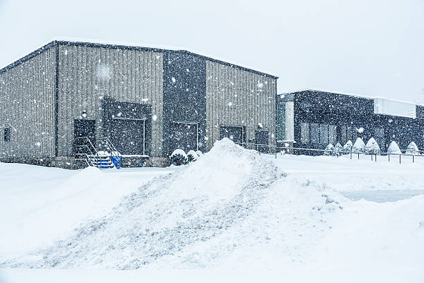 snowy loading dock